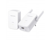 MERCUSYS  MP510KIT, AV1000 Wi-Fi Powerline Adapter Starter Kit, Compact Size, 1000Mbps Powerline Datarate, 1 Gigabit LAN Port, 300Mbit/s via Wi-Fi, HomePlug AV, Green Powerline,  Plug and Play, Pair Button, Range 300 meters in house